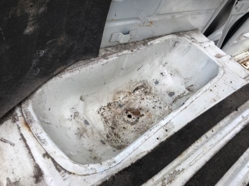 1971 VW Bay Window Camper Bus Deluxe Sunroof Project Niagara Blue and White