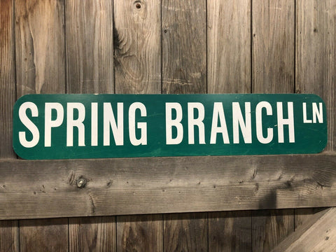 American Road Sign Spring Branch Lane