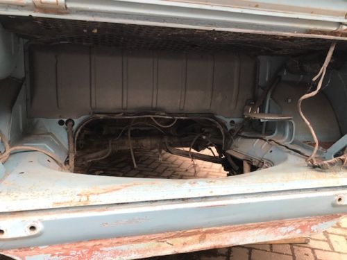 1971 VW Bay Window Camper Bus Deluxe Sunroof Project Niagara Blue and White