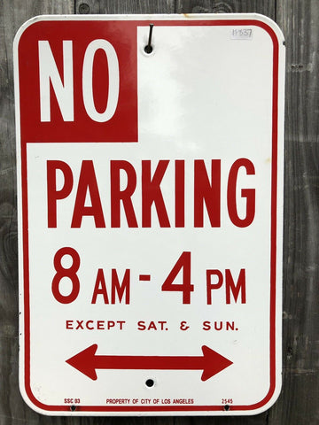 American No Parking Road Sign