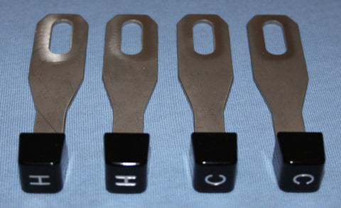 1968-1973 Bay Heater Levers black Anodised