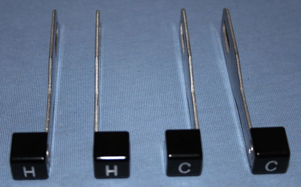 1968-1973 Bay Heater Levers black Anodised