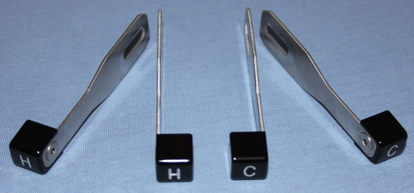 1968-1973 Bay Heater Levers black Anodised